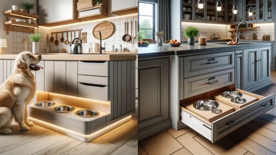 Você pode incorporar os bowls à decoração ou escondê-los estrategicamente.